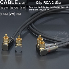 Dây AV 2 đầu bẻ góc DIY dài 0.2 đến 3 mét - Cáp AV 2 đầu bông sen