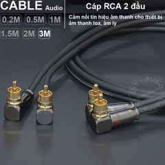 Dây AV 2 đầu bẻ góc DIY dài 0.2 đến 3 mét - Cáp AV 2 đầu bông sen