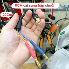 Dây hoa sen sang bắp chuối DIY chuyển âm thanh cho DAC Âm ly sang Loa - RCA to banana audio cable