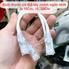 Dây mạng Cat5e bấm sẵn dài 10Cm đến 50Cm cho patch panel