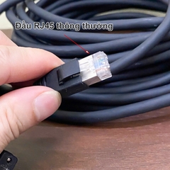 Dây mạng bắt ốc mềm dẻo cho camera thiết bị công nghiệp HIRAKAWA 5 mét - Network cables with ultra-flexible locking mechanisms are suitable for industrial environments such as conveyor belts and chain troughs.