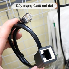 Dây mạng kéo dài 1 đầu đực 1 đầu cái - Cat 6 RJ45 LAN Extension Cable Network Patch Cord Male to Female Connector for Router Modem Smart TV Computer PC Laptop
