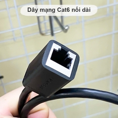 Dây mạng kéo dài 1 đầu đực 1 đầu cái - Cat 6 RJ45 LAN Extension Cable Network Patch Cord Male to Female Connector for Router Modem Smart TV Computer PC Laptop