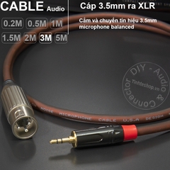 Dây micro 3.5mm ra canon đực DIY 0.2 mét đến 5 mét - XLR male to 3.5mm balanced