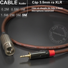 Dây micro 3.5mm ra canon đực DIY 0.2 mét đến 5 mét - XLR male to 3.5mm balanced