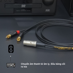 Dây MIDI ra 2 AV DIY 0.5 đến 5 mét chuyển âm thanh từ băng cối Âm ly ra loa