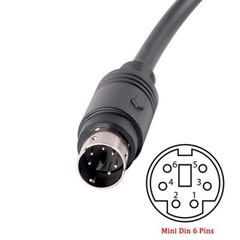 Dây mini DIN 6pin PS2 đực sang đực - PS/2 MDIN-6 Male to Male Mini Din 6 Pin Computer PC Mouse Keyboard Controller Cable