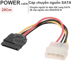 Cáp nguồn SATA - Dây chuyển nguồn 4pin IDE ra SATA cho HDD SSD DVD-R 20Cm
