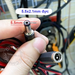 Dây nối nguồn DC 5.5x2.1mm đực sang cái