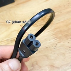 Cáp nguồn số 8 tùy chỉnh kích thước từ 30Cm đến 1 mét cho Bộ sạc máy ảnh Smart TV Samsung Sony LG Xiaomi - Type 8 power cord with EU CEE7-16 to IEC C7 plug, customizable size.