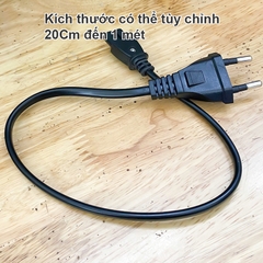 Cáp nguồn số 8 tùy chỉnh kích thước từ 30Cm đến 1 mét cho Bộ sạc máy ảnh Smart TV Samsung Sony LG Xiaomi - Type 8 power cord with EU CEE7-16 to IEC C7 plug, customizable size.