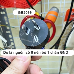 Cáp nguồn C7 phích chuẩn China GB2099 1.6 mét