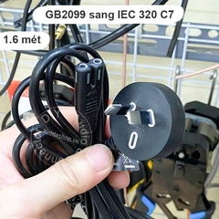 Cáp nguồn C7 phích chuẩn China GB2099 1.6 mét