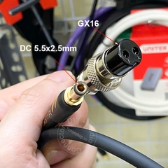 Dây nguồn tuyến tính DC GX16 sang 5.5x2.5mm cáp điện cho PC mini DAC AMP