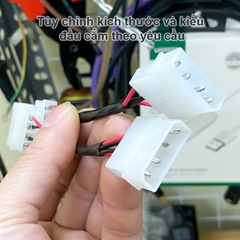 Dây nguồn molex 4pin 2 đầu đực 10Cm - 4-pin male IDE power cable for connecting computers and hard drives/optical drives.