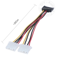 Cáp chuyển đổi SATA sang 2 IDE 4pin - SATA to 2 IDE 4 pin cable
