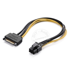Cáp chuyển nguồn SATA ra 6 pin PCIe - Power cable SATA to 6pin VGA card 20Cm