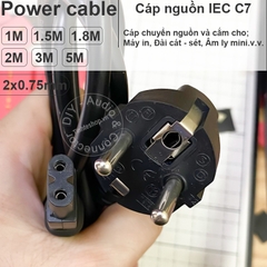 Dây nguồn số 8 DIY 0.5 đến 5 mét - IEC320 to C7 power cable