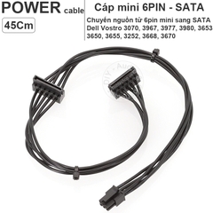Dây nguồn 6pin ra 2 SATA cho PC đồng bộ Dell 3653 3650 3655 3252 3070 3670 3967 3977 3980