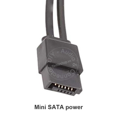 Cáp nguồn 6pin mini sang 2 SATA + 1 mini SATA 75Cm dùng cho PC Dell đồng bộ 3653 3650 3655 3252 3070 3670 3967 3977 3980