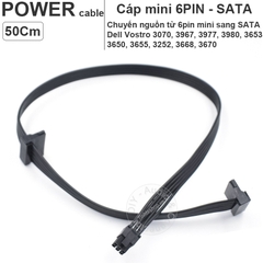 Dây nguồn mini 6 pin ra 2 SATA cho Dell Vostro 3653 3650 3655 3252 3070 3670 3967 3977 3980