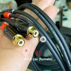 Dây hoa sen cái sang 3.5 chuyển từ DAC sang 2 loa - RCA female to 3.5mm male cable