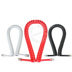 Dây xoắn ống nghe điện thoại bàn màu đỏ 1 đến 5 mét - RJ9 telephone cable