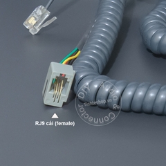 Cáp RJ9 nối dài 1 đến 5 mét - DIY 4 pin RJ9 male to female phone cable