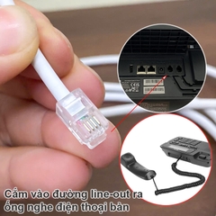 Jack tai nghe cho điện thoại để bàn IP phone YEALINK SIP-T48U - RJ9 to 3.5mm