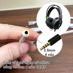 Jack tai nghe cho điện thoại để bàn IP phone YEALINK SIP-T48U - RJ9 to 3.5mm