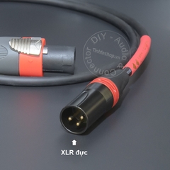 Jack loa sang canon đực cắm cho Đẩy Vang Sub Mixer 0.2 đến 10 mét - Speakon to XLR male speaker cable