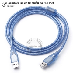 Dây USB 2 đầu dài 0.3 đến 5 mét - USB 2.0 AM - AM cable