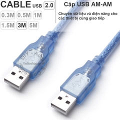 Dây USB 2 đầu dài 0.3 đến 5 mét - USB 2.0 AM - AM cable
