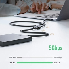 Cáp USB 3.0 AM-AF - Dây USB 3.0 nối dài đầu đực đầu cái Ugreen US129 0.5M đến 3M