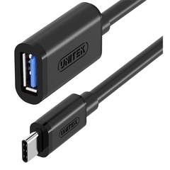 Cáp USB type C OTG 20Cm Unitek Y-C476BK - USB-C 3.1 gen1 to USB 3.0 AF OTG 5Gbps