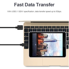 Cáp USB 3.0 to type-C gen1 5Gbps 1 mét Unitek Y-C474BK - USB 3.0 AM to USB-CM 3.1 cable