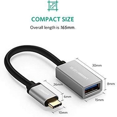 USB-C OTG Ugreen US203 30645 - USB type-C 3.1 OTG adapter 20Cm alumium case