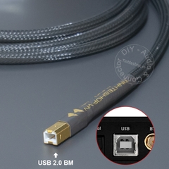 Dây USB cắm DAC đồng 6N mạ bạc - DIY USB AM to BM cable, 6N silver-plated copper, converts digital audio
