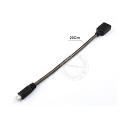 Cáp OTG Micro USB 20Cm Unitek Y-C438 cắm Chuột bàn phím USB flash cho Smartphone Tab- Micro USB to USB 2.0 AF OTG