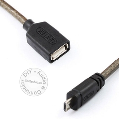 Cáp OTG Micro USB 20Cm Unitek Y-C438 cắm Chuột bàn phím USB flash cho Smartphone Tab- Micro USB to USB 2.0 AF OTG