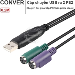 USB ra PS2 dùng cho bàn phím chuột cổng PS2 trên Laptop PC 20Cm