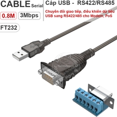 USB sang RS422 485 Unitek y-1082 dài 80Cm chipset FT232
