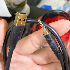 Cáp USB sang 3.5 3 nấc TRS Sạc nguồn Chạy dữ liệu chơi nhạc trên xe hơi