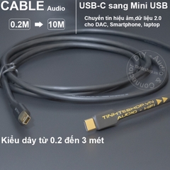 Dây USB C sang USB B 0.2 đến 10 mét - DIY USB type-C to USB-BM data cable