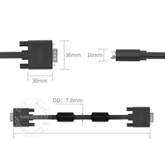 Cáp VGA 2 đầu đực 3+6 1080P Unitek - VGA 3+6 cable support 1080p 1.5M 3M 5M 10M .., 30M