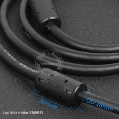 Cáp VGA 2 đầu đực 3+6 1080P Unitek - VGA 3+6 cable support 1080p 1.5M 3M 5M 10M .., 30M