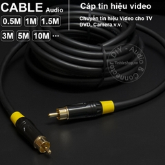Cáp video cho DVD TV Camera.v.v. - RCA video cable DIY 0.5M..,20M