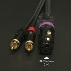 Cáp XLR canon cái ra 2 AV RCA - XLR female to RCA cable DIY 0.5M 1M 1.5M 3M 5M