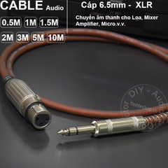 Cáp 6ly stereo ra XLR cái DIY 0.5M đến 5M - XLR female to 6.35mm stereo cable