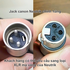 Dây canon jack Neutrik chính hãng bọc xác rắn âm thanh chuyên nghiệp cho phòng thu